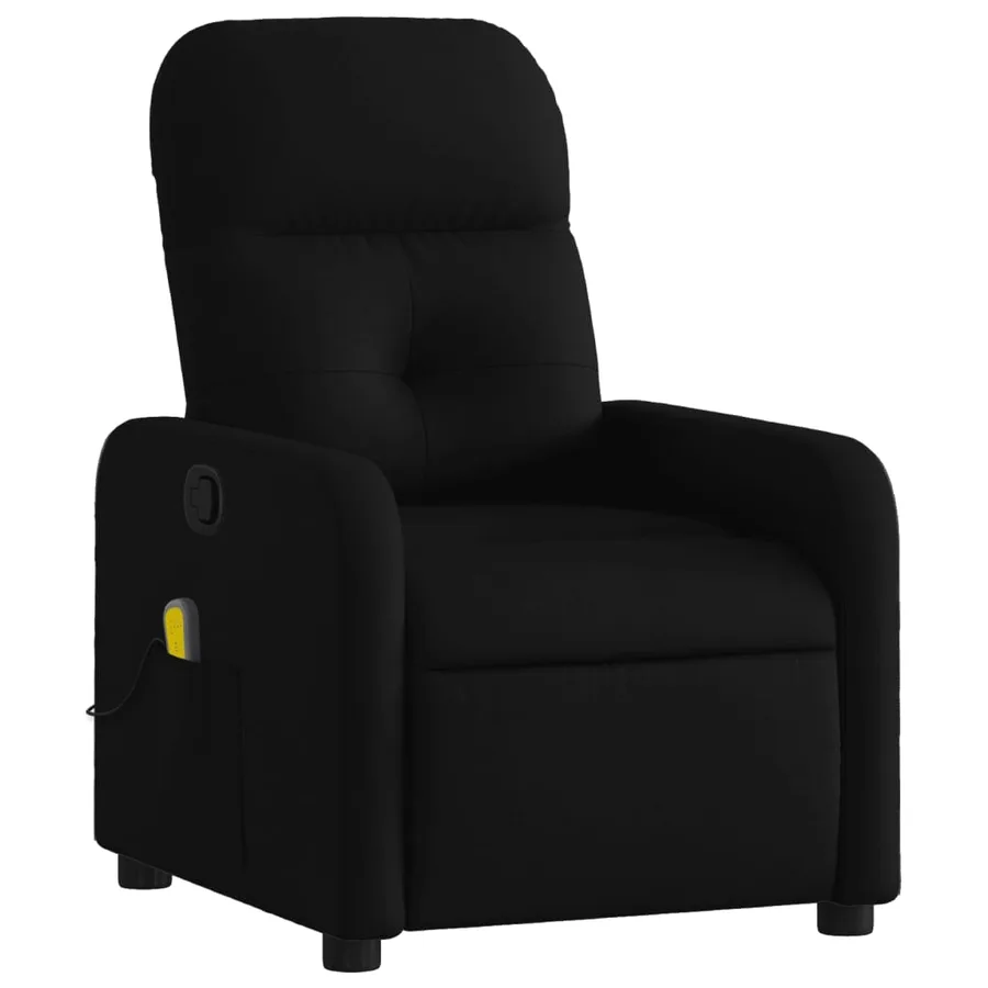 Fauteuil inclinable de massage noir tissu - 3