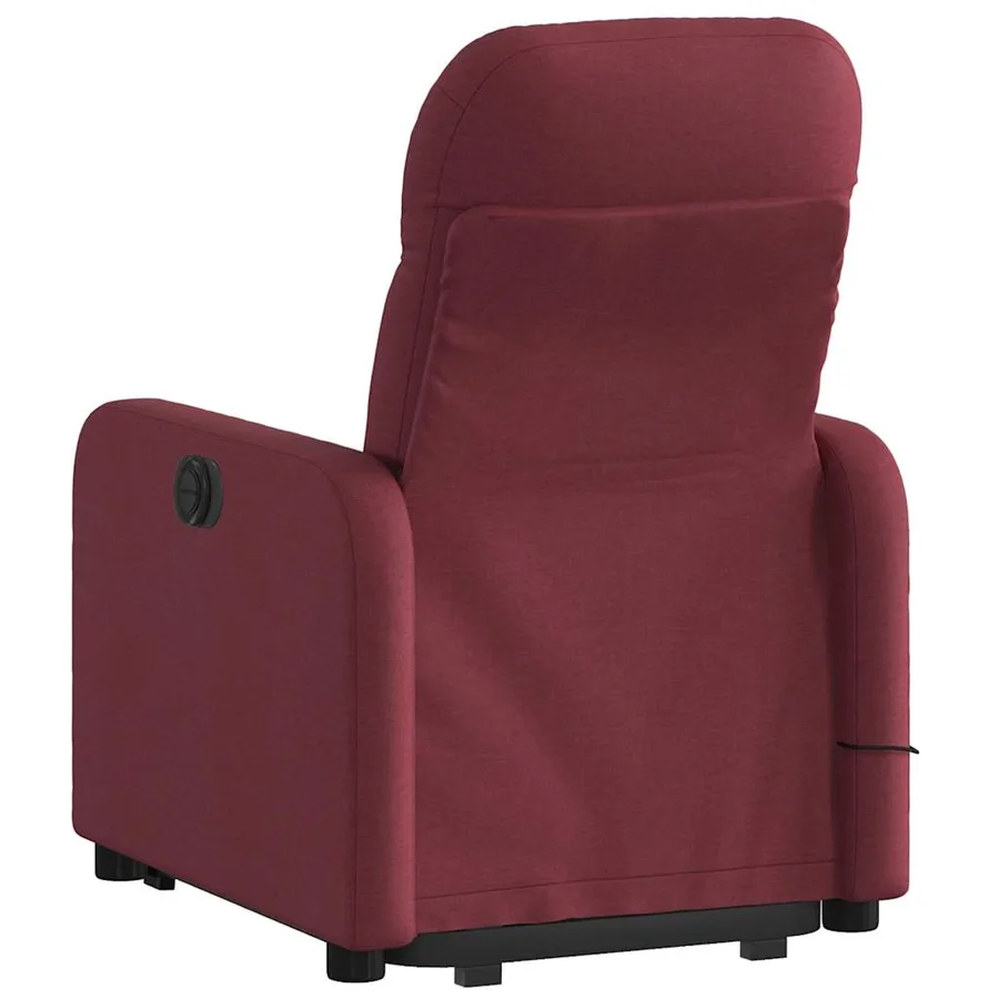 Fauteuil inclinable de massage Rouge bordeaux Tissu - 5