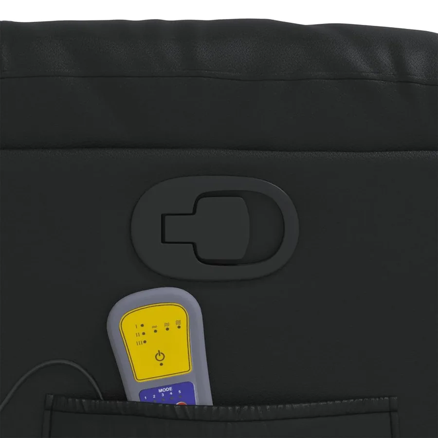 Fauteuil de massage inclinable Noir Similicuir - 10