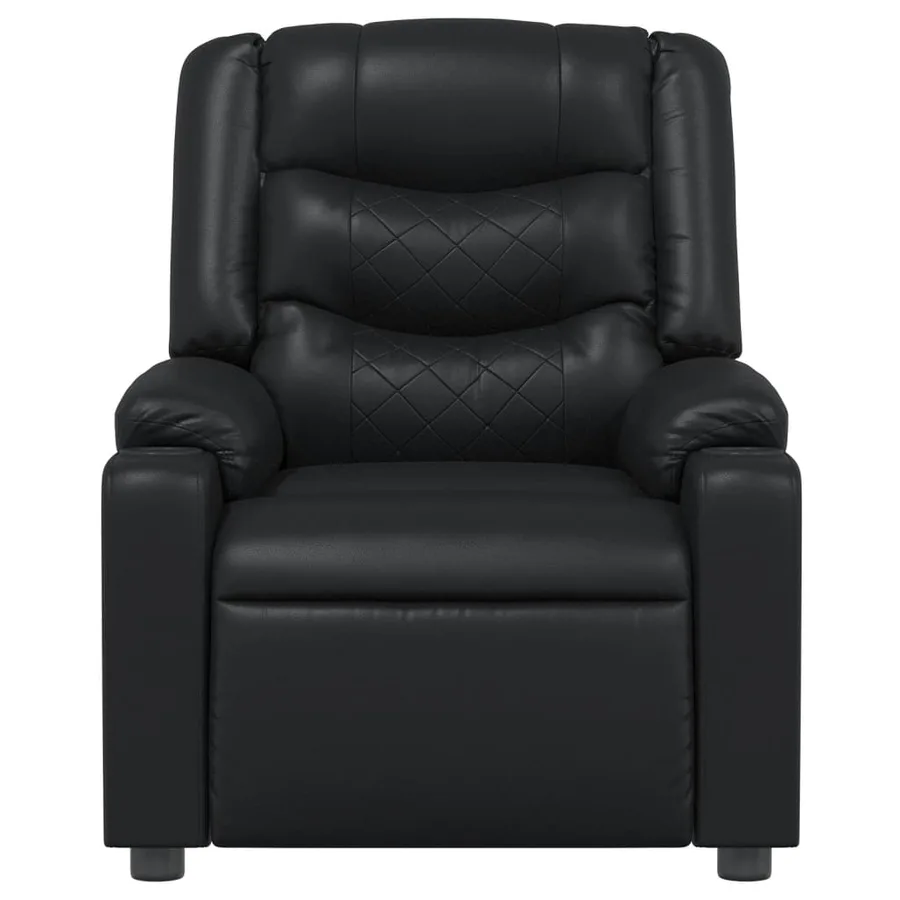 Fauteuil de massage inclinable Noir Similicuir - 7