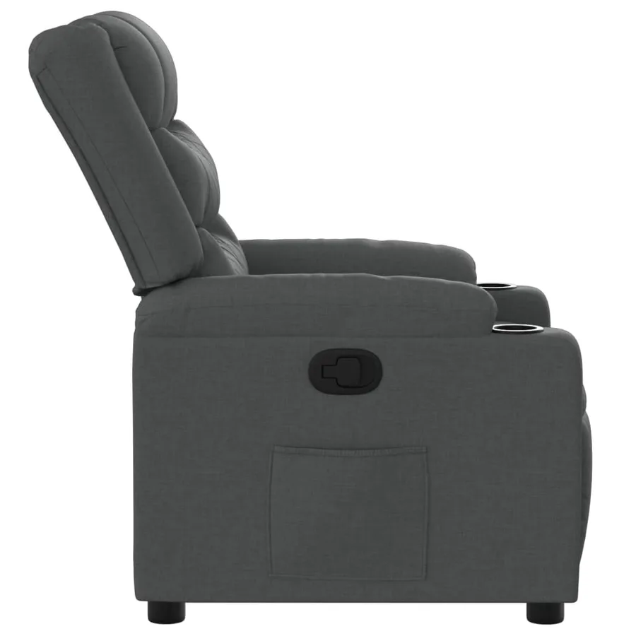 Fauteuil inclinable Gris foncé Tissu - 7