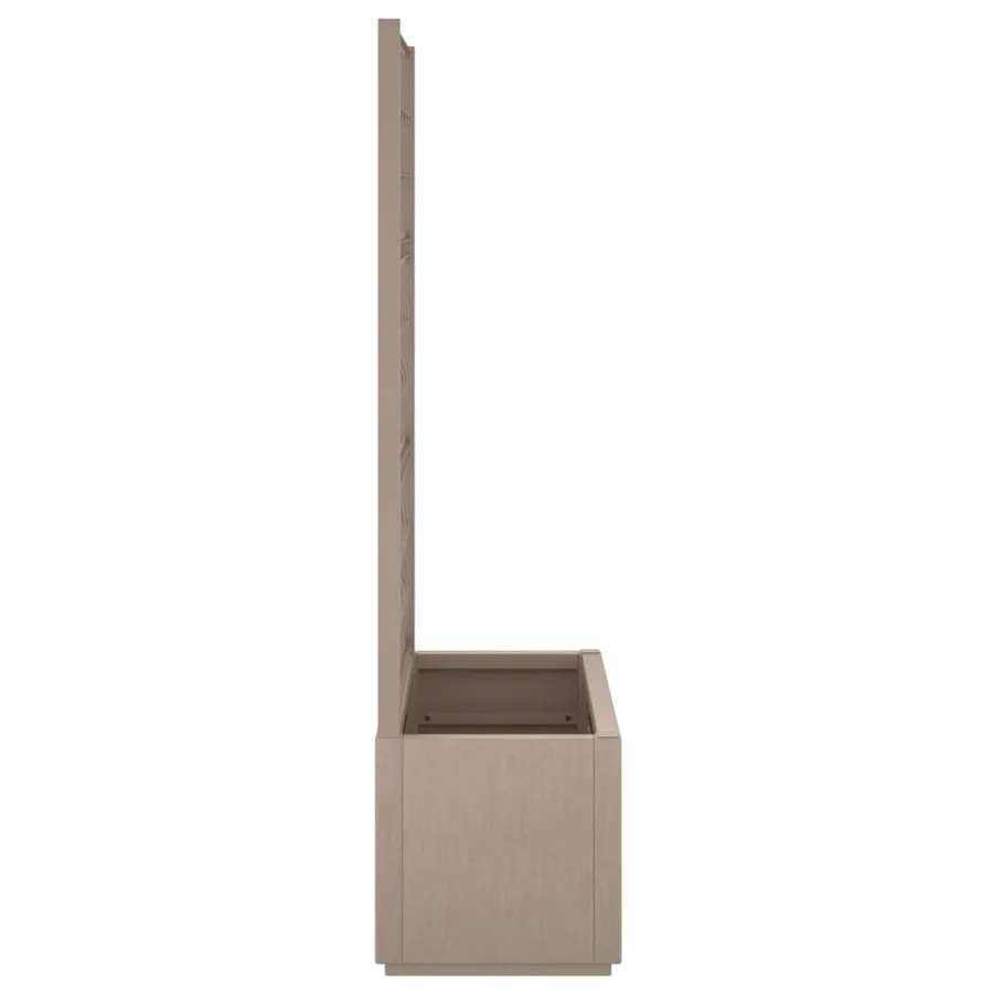 Jardinière avec treillis marron clair 80x36x140 cm PP - 4