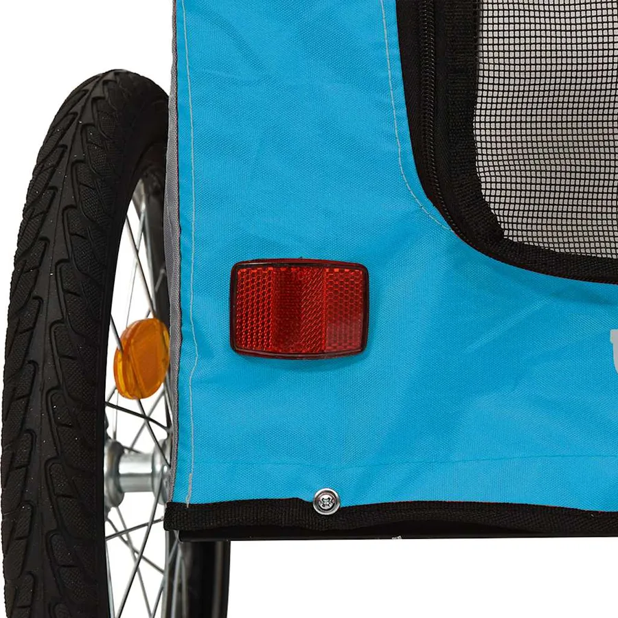 Remorque de vélo pour animaux de compagnie bleu et gris - 11
