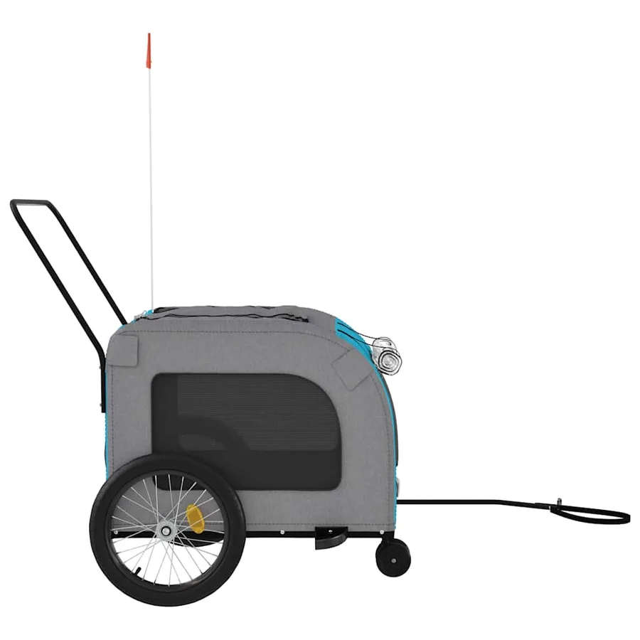 Remorque de vélo pour animaux de compagnie bleu et gris - 6