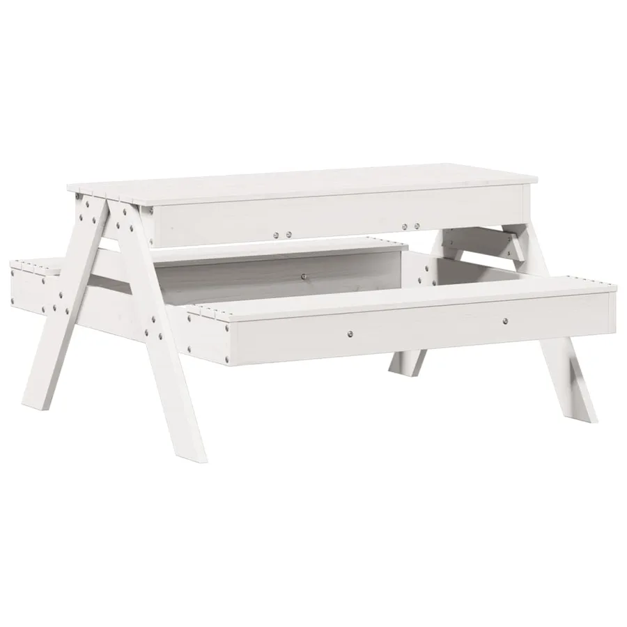 Table de pique-nique avec bac à sable pour enfants pin massif - 2