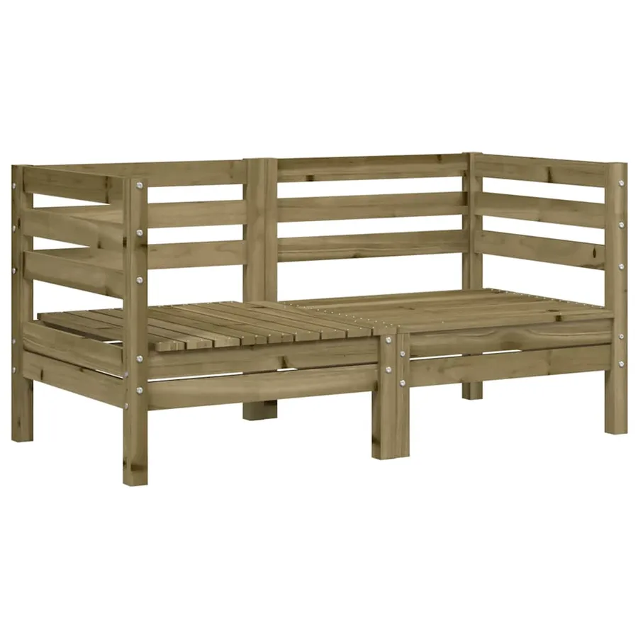 Canapés d'angle de jardin 2 pcs bois de pin imprégné - 2
