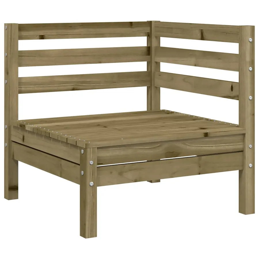 Canapés d'angle de jardin 2 pcs bois de pin imprégné - 4