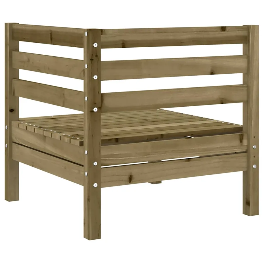 Canapés d'angle de jardin 2 pcs bois de pin imprégné - 7