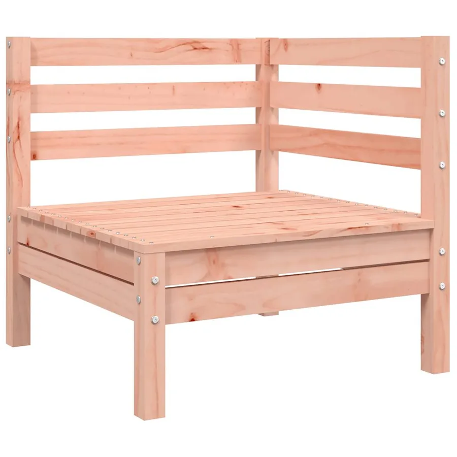 Canapé d'angle de jardin avec coussins bois massif douglas - 5