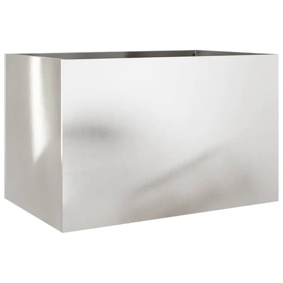 Jardinière argenté 62x40x39 cm acier inoxydable - 2