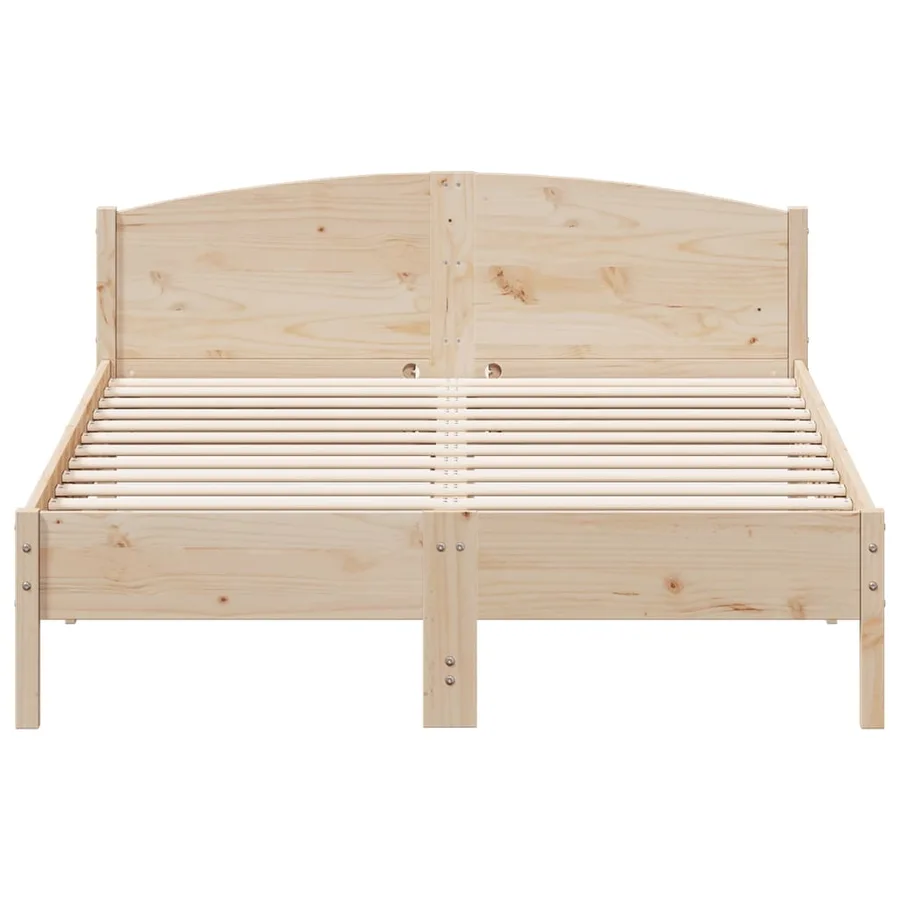 Cadre de lit sans matelas 120x200 cm bois de pin massif - 4