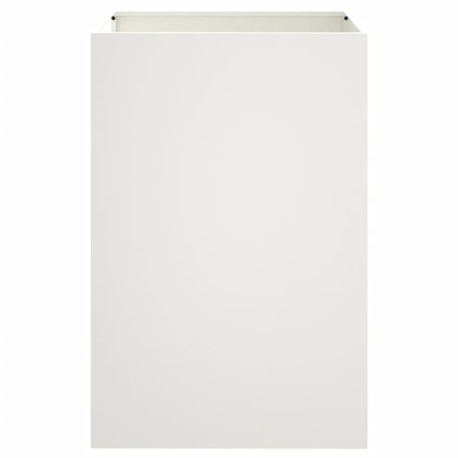 Jardinière blanc 52x48x75 cm acier - 4