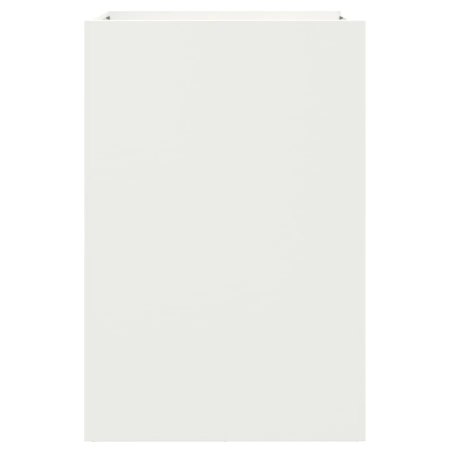 Jardinière blanc 52x48x75 cm acier - 5
