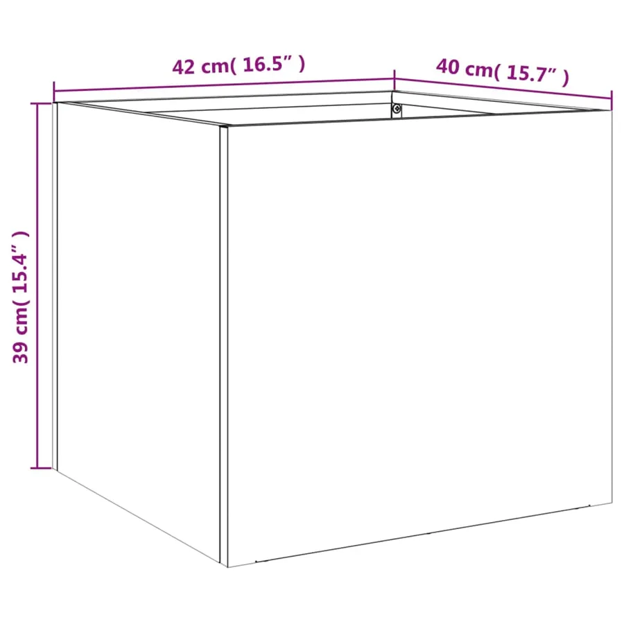 Jardinières 2 pcs blanc 42x40x39 cm acier - 10