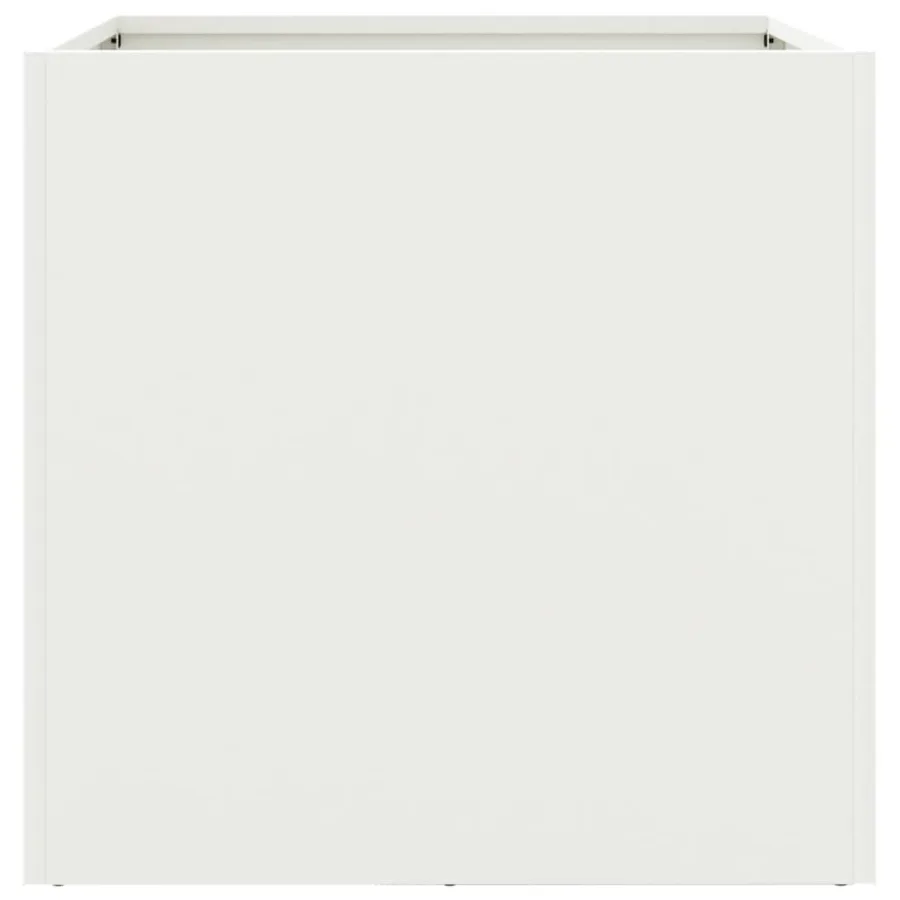 Jardinières 2 pcs blanc 42x40x39 cm acier - 6