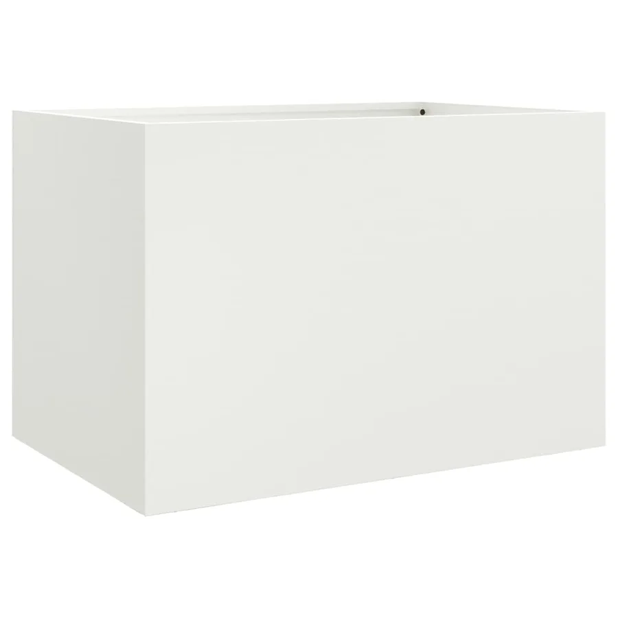 Jardinière blanc 62x47x46 cm acier - 2