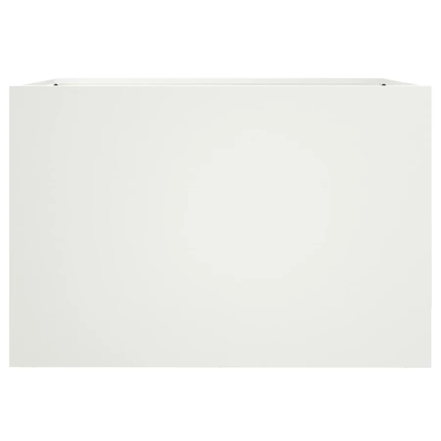 Jardinière blanc 62x47x46 cm acier - 5