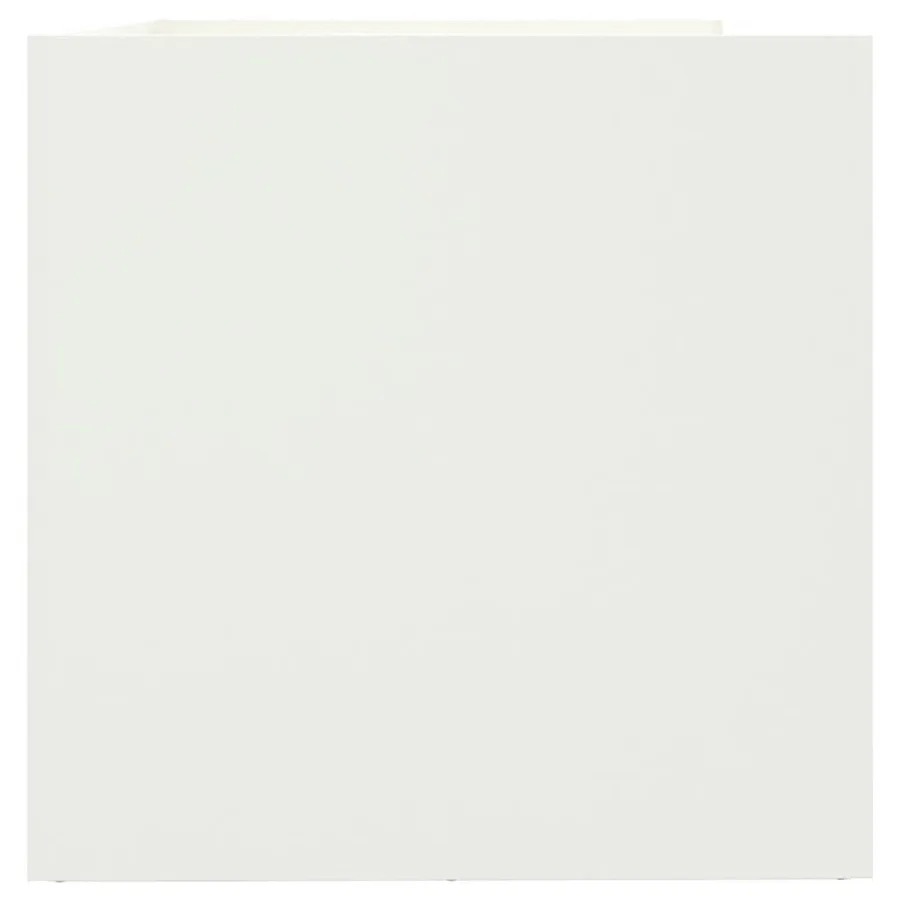 Jardinière blanc 62x47x46 cm acier - 6