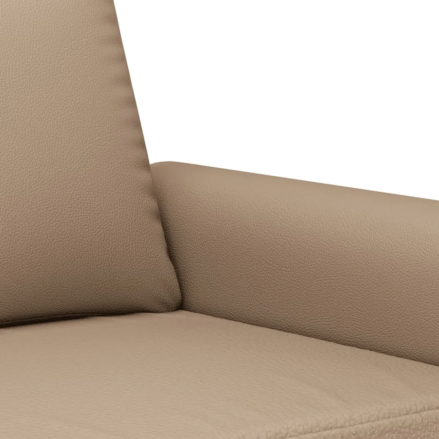 Ensemble de canapés 2 pcs avec coussins cappuccino similicuir - 6