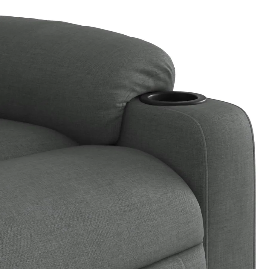 Fauteuil inclinable électrique gris foncé tissu - 12