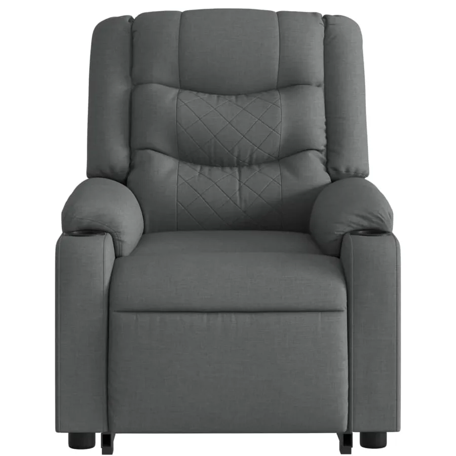 Fauteuil inclinable électrique gris foncé tissu - 9