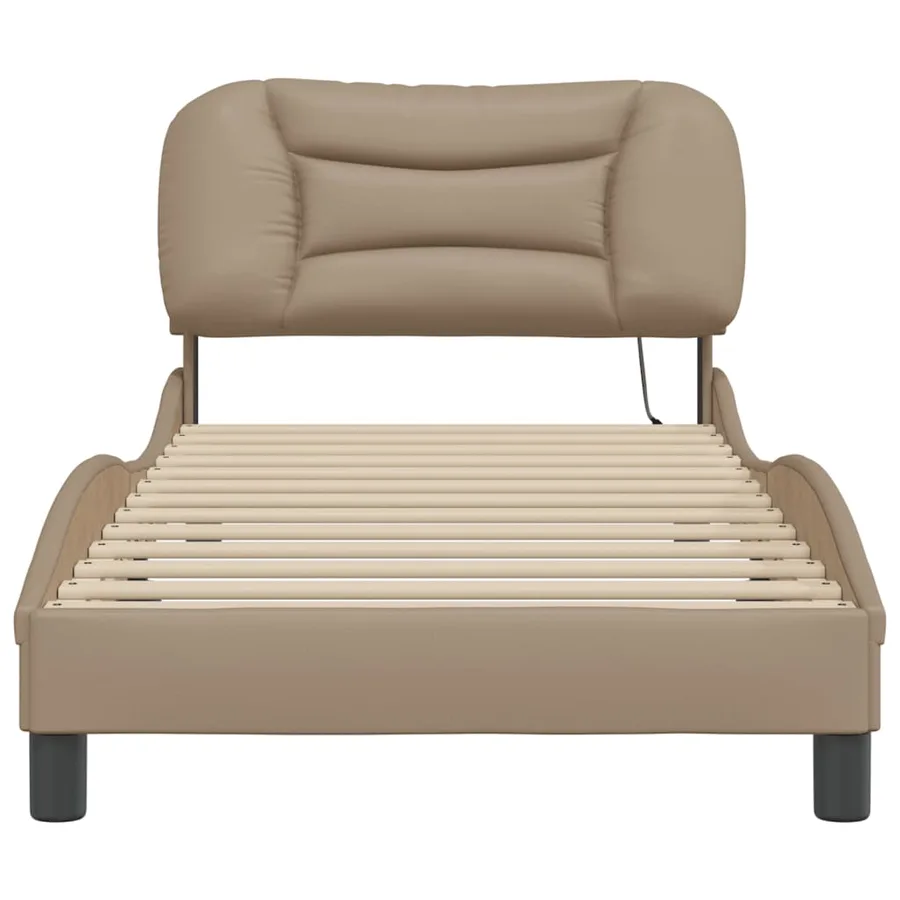Cadre de lit avec LED sans matelas Hvar cappuccino 90x190 cm - 6