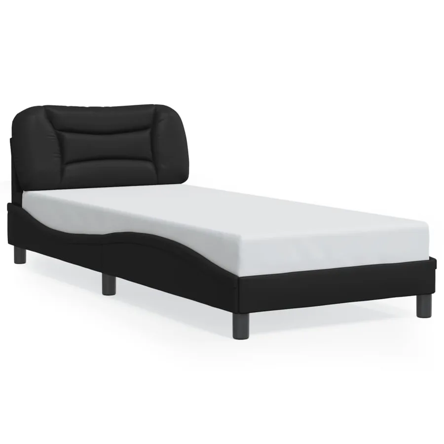 Cadre de lit avec LED sans matelas Hvar noir 90x190 cm - 5