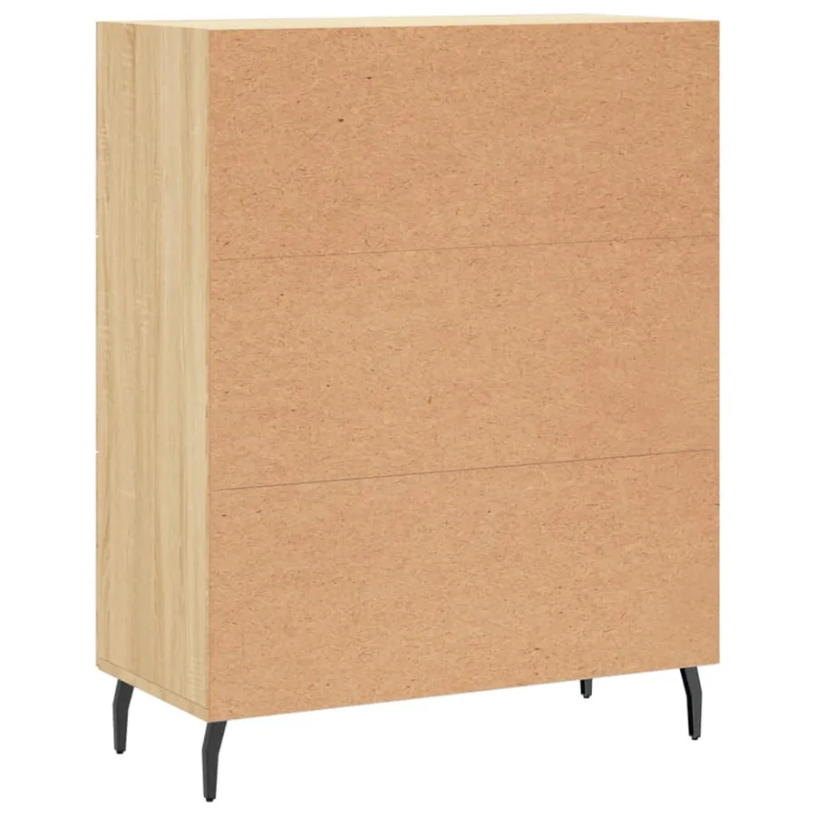 Buffet chêne sonoma 69,5x34x90 cm bois d'ingénierie - 8