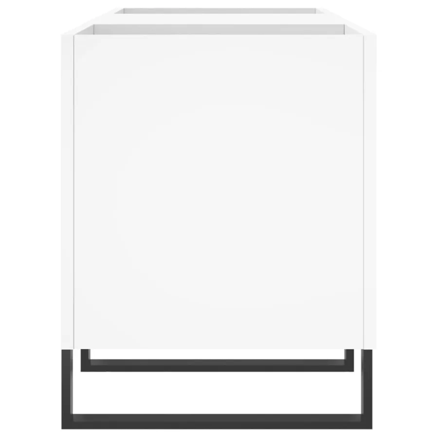 Armoire à disques blanc 121x38x48 cm bois d'ingénierie - 5
