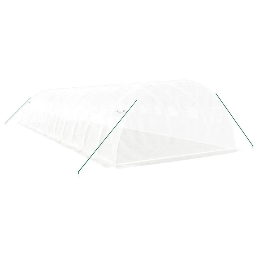 Serre avec cadre en acier blanc 48 m² 12x4x2 m - 6