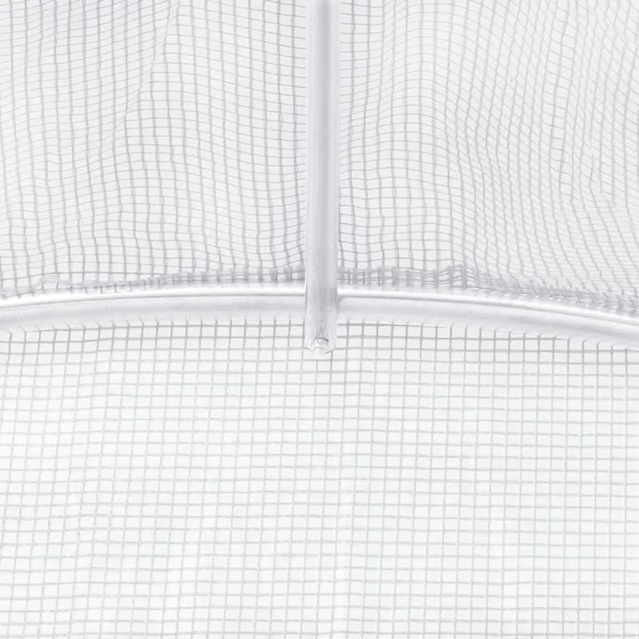 Serre avec cadre en acier blanc 48 m² 12x4x2 m - 9