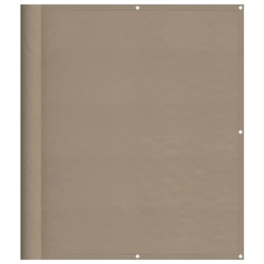 Écran de balcon taupe 120x700 cm 100% polyester oxford - 2