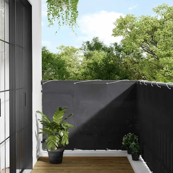 Écran de balcon anthracite 120x700 cm 100% polyester oxford
