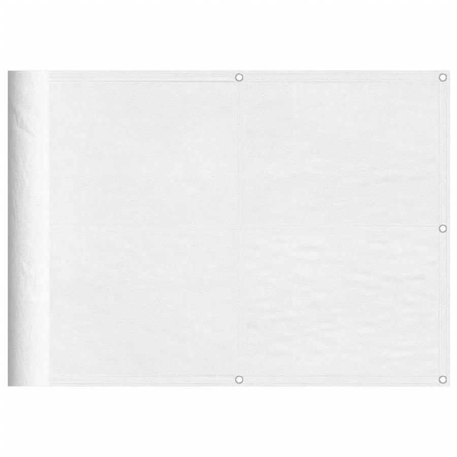 Écran de balcon blanc 75x700 cm 100% polyester oxford - 2