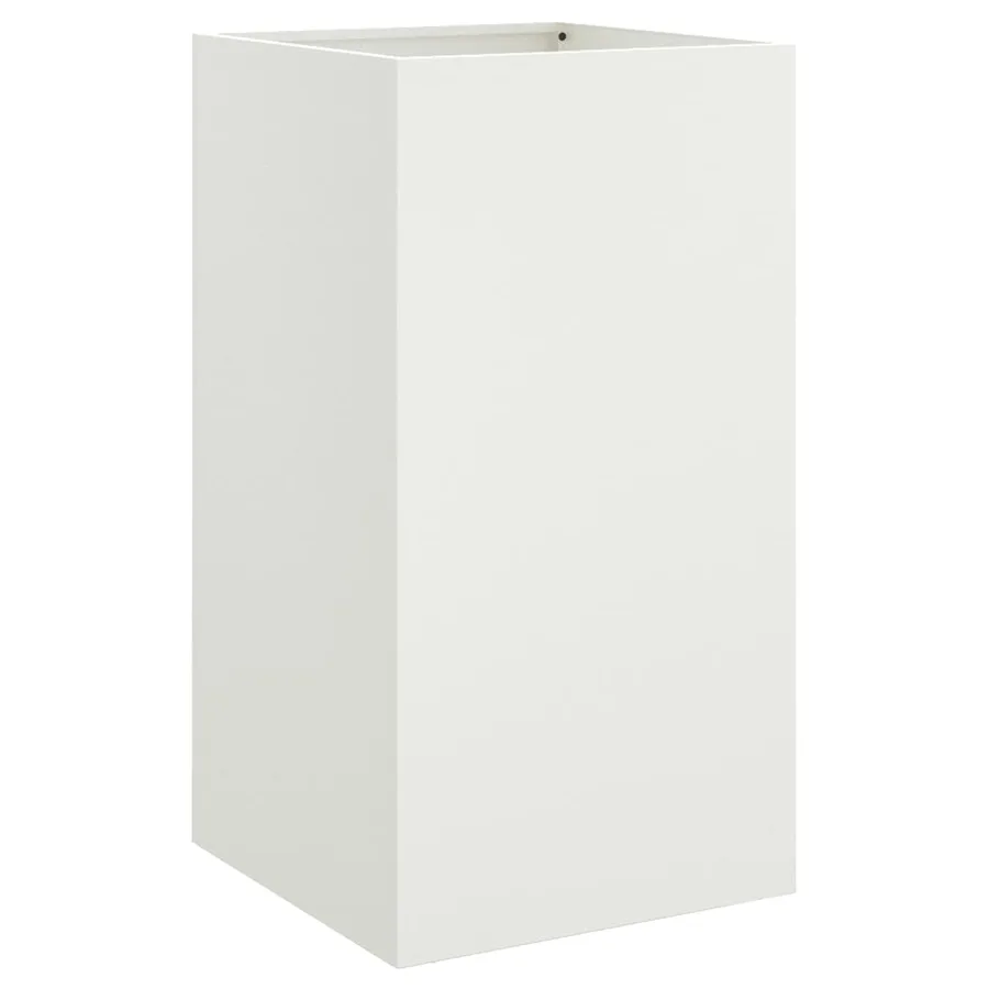 Jardinière blanc 42x38x75 cm acier - 2