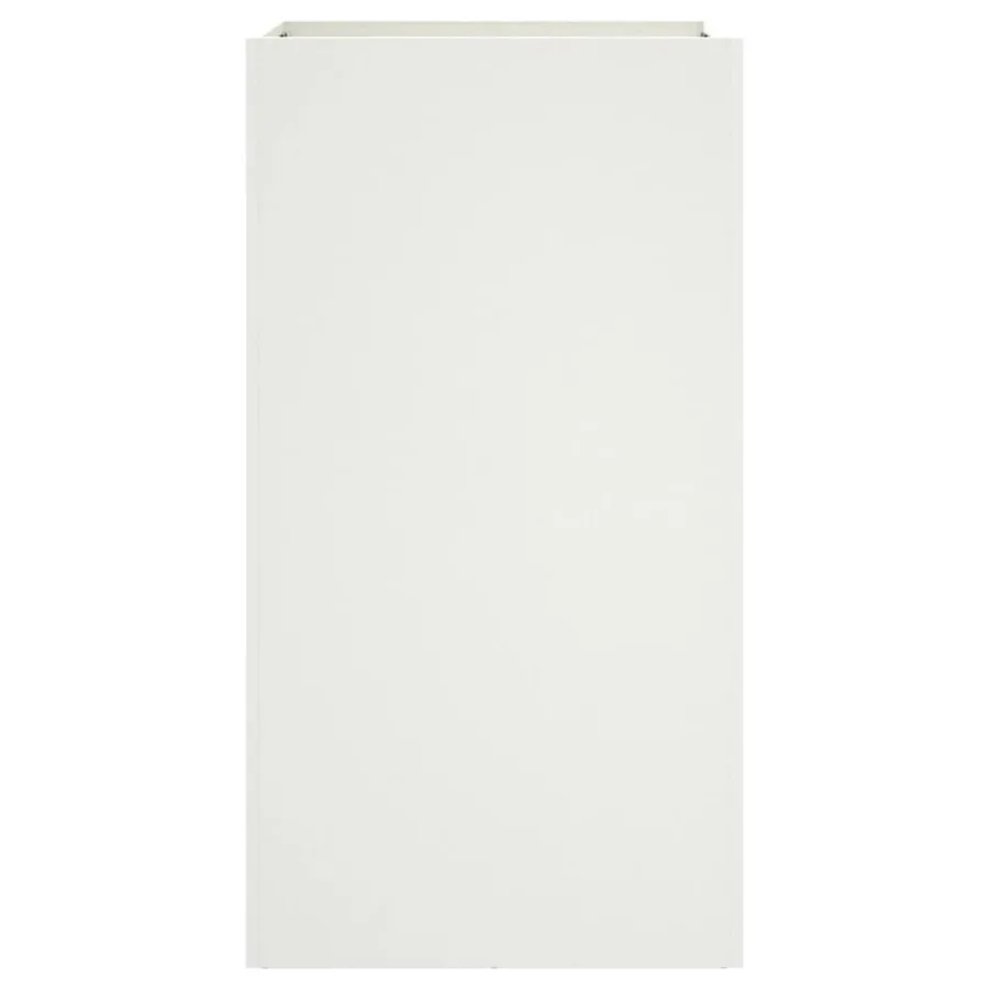 Jardinière blanc 42x38x75 cm acier - 5