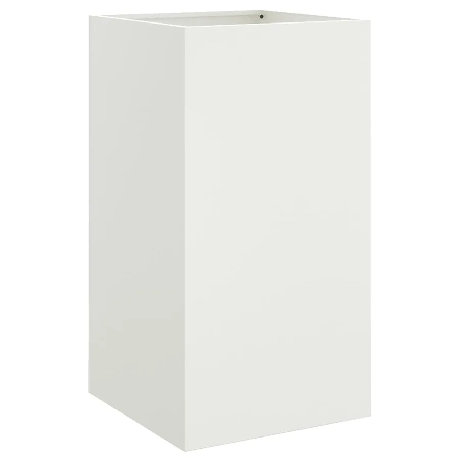 Jardinière blanc 42x38x75 cm acier - 6