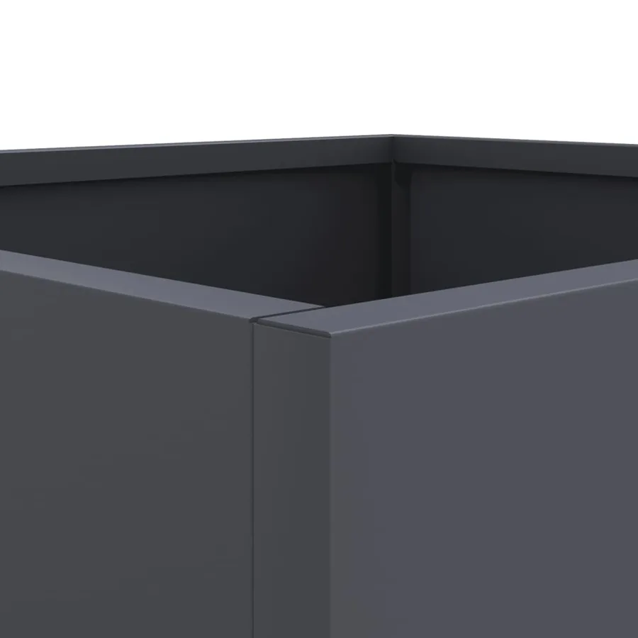 Jardinière anthracite 32x29x75 cm acier - 8