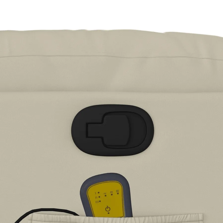 Fauteuil inclinable de massage Crème Similicuir - 12