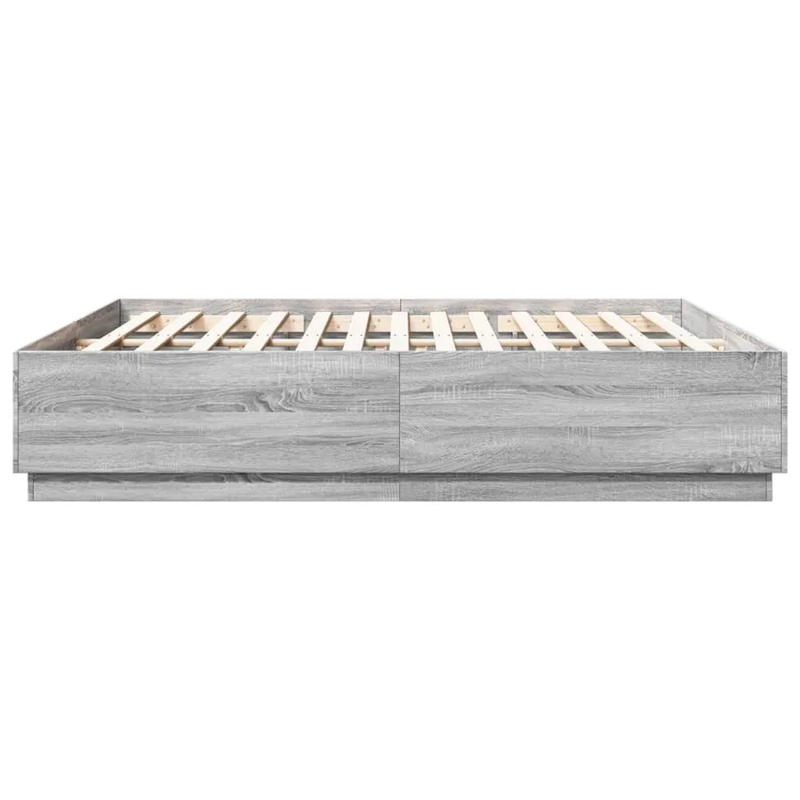 Cadre de lit avec LED sans matelas sonoma gris 180x200 cm - 7
