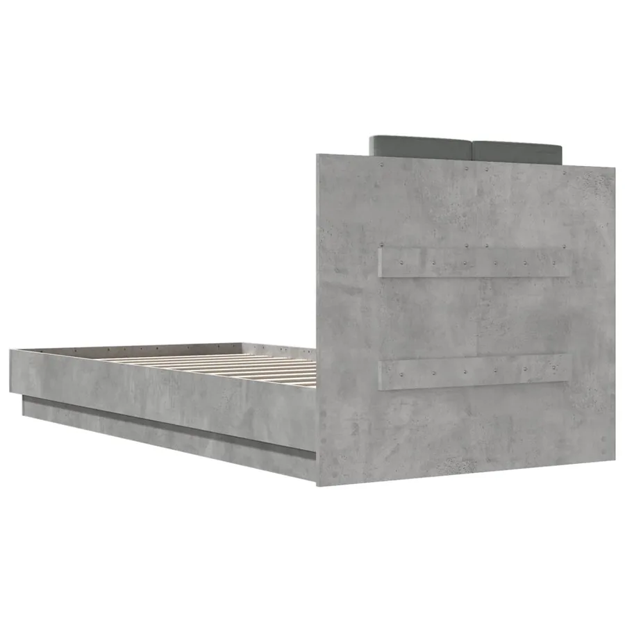 Cadre de lit sans matelas gris béton 100x200 cm - 6