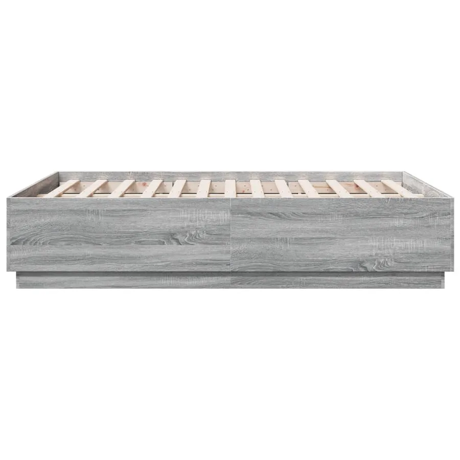 Cadre de lit avec LED sans matelas sonoma gris 120x190 cm - 7