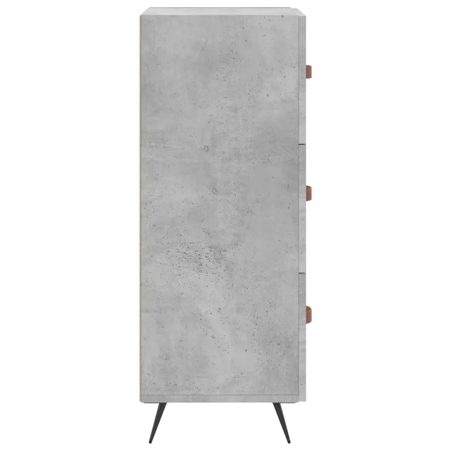 Buffet Gris béton 34,5x34x90 cm Bois d'ingénierie - 7