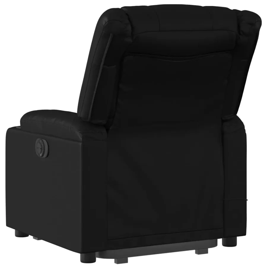 Fauteuil inclinable de massage électrique noir similicuir - 5
