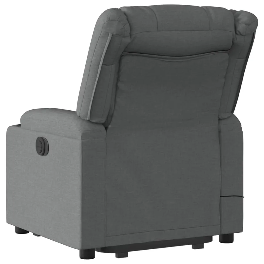 Fauteuil de massage inclinable Gris foncé Tissu - 6