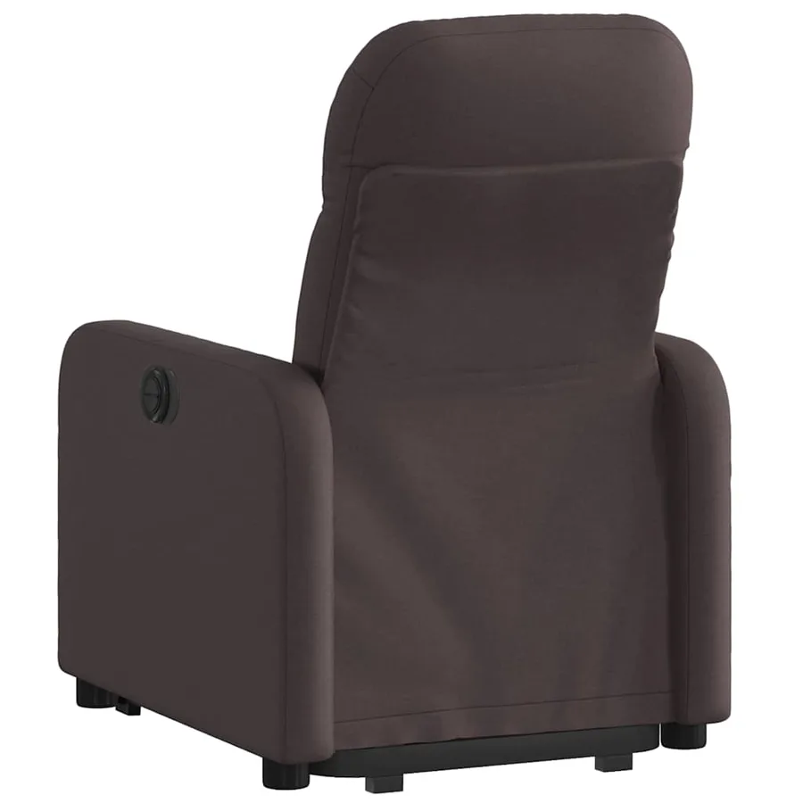 Fauteuil inclinable électrique marron foncé tissu - 5