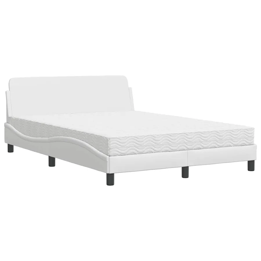 Lit avec matelas Dover blanc 120x200 cm similicuir - 2