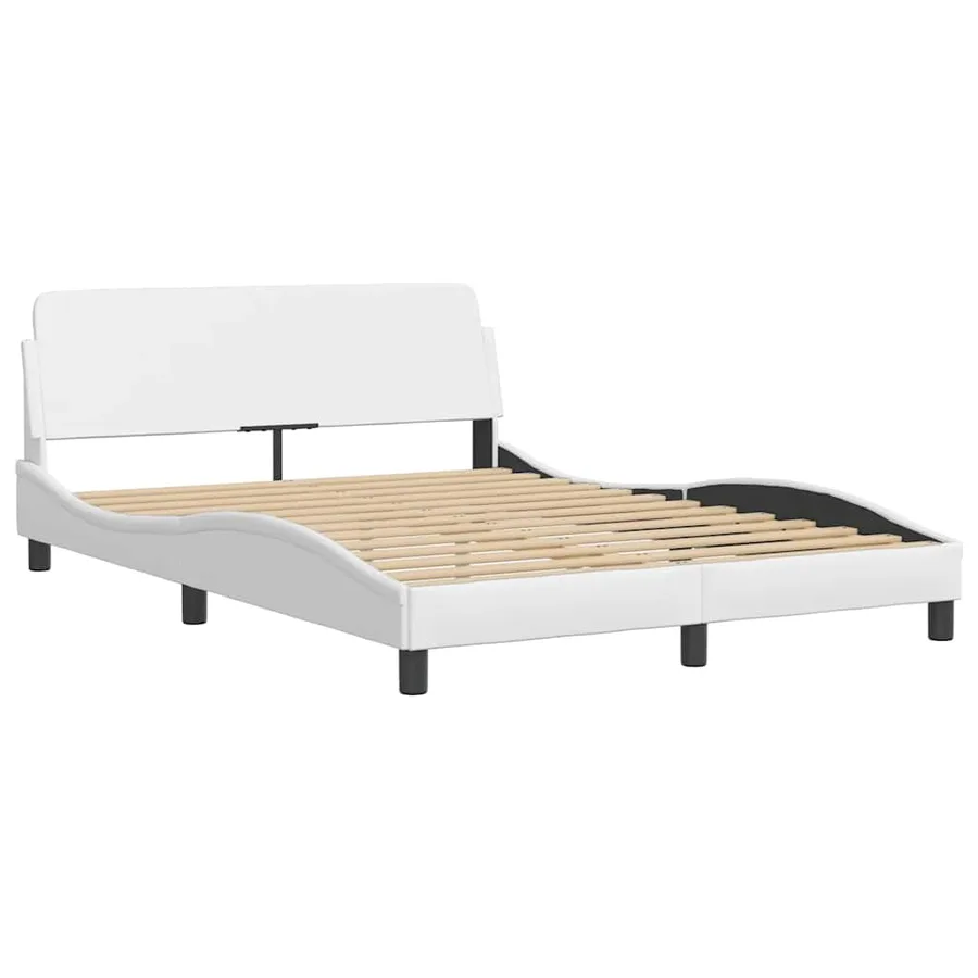 Lit avec matelas Dover blanc 120x200 cm similicuir - 4