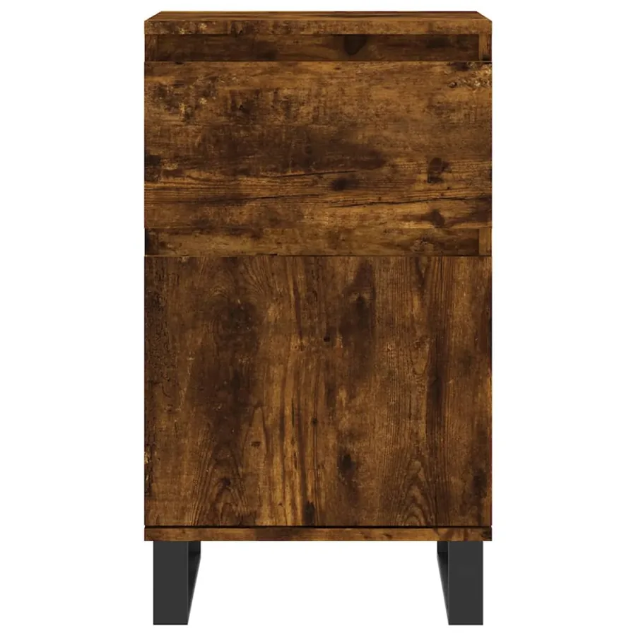 Buffets 2 pcs chêne fumé 40x35x70 cm bois d'ingénierie - 6