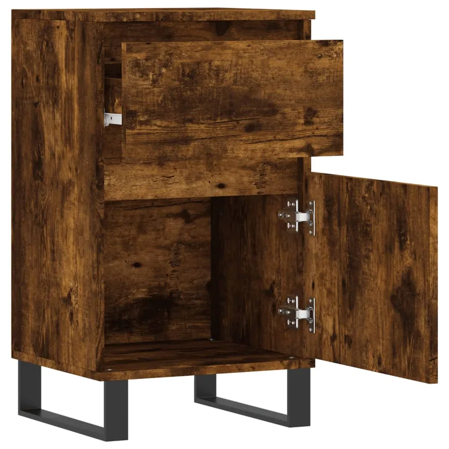 Buffets 2 pcs chêne fumé 40x35x70 cm bois d'ingénierie - 7